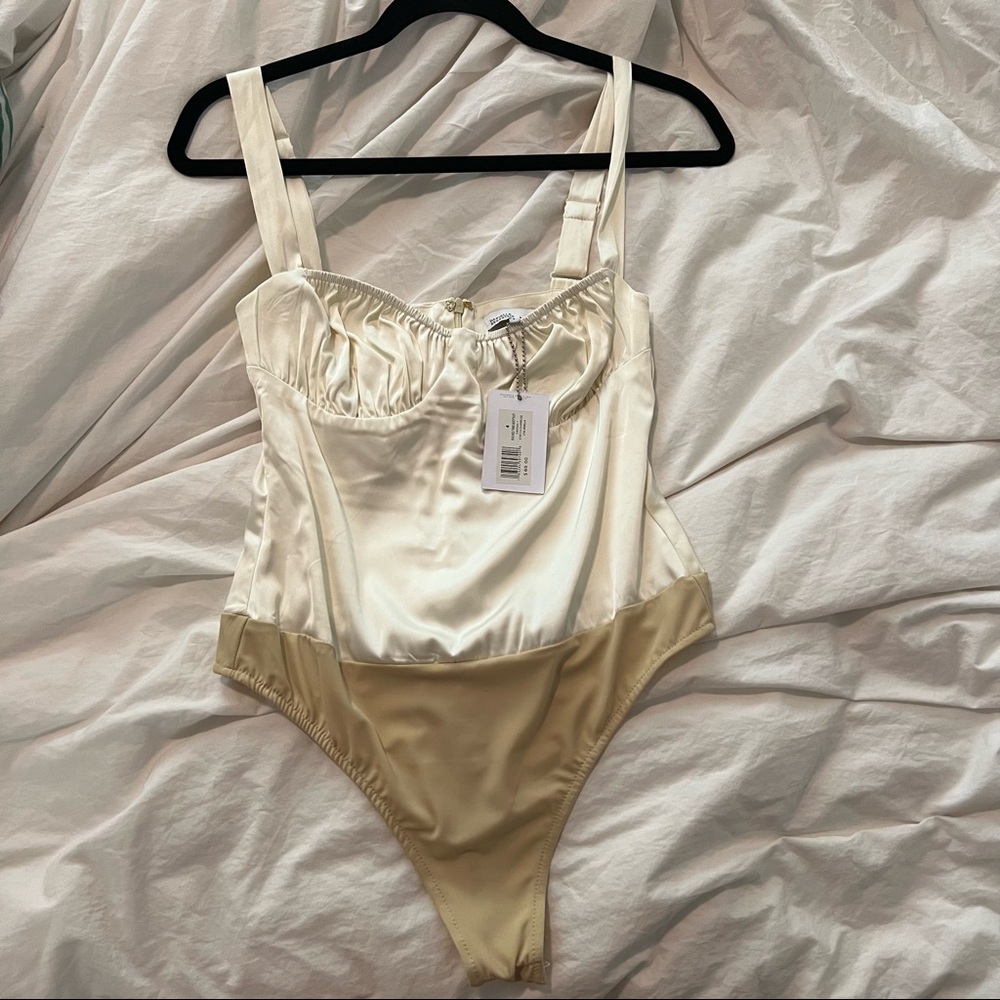 Danielle Bernstein/WeWoreWhat ruched tank bodysuit